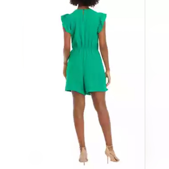 $9 EMMA & MICHELE GREEN ROMPER NWT - Picture 2 of 4